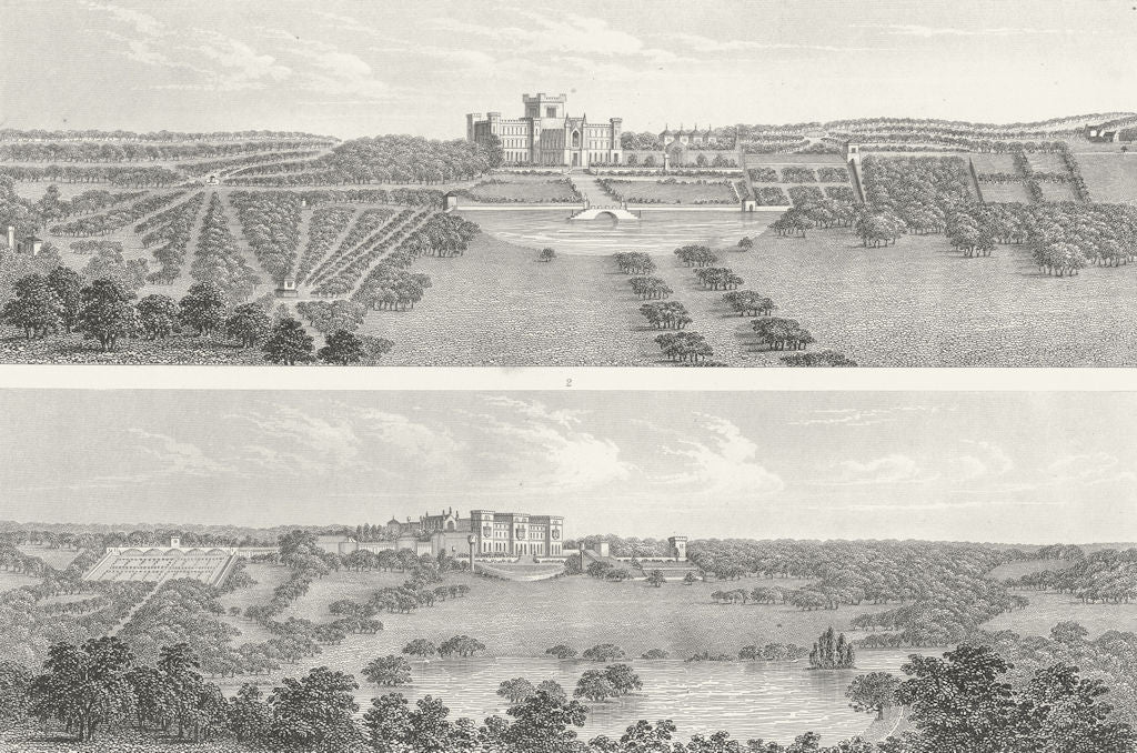 LANDSCAPES. Landscape Gardening 1849 old antique vintage print picture